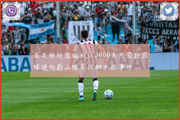 亚足联对蓉城处以3000美元罚款因球迷向蔚山球员投掷水瓶事件